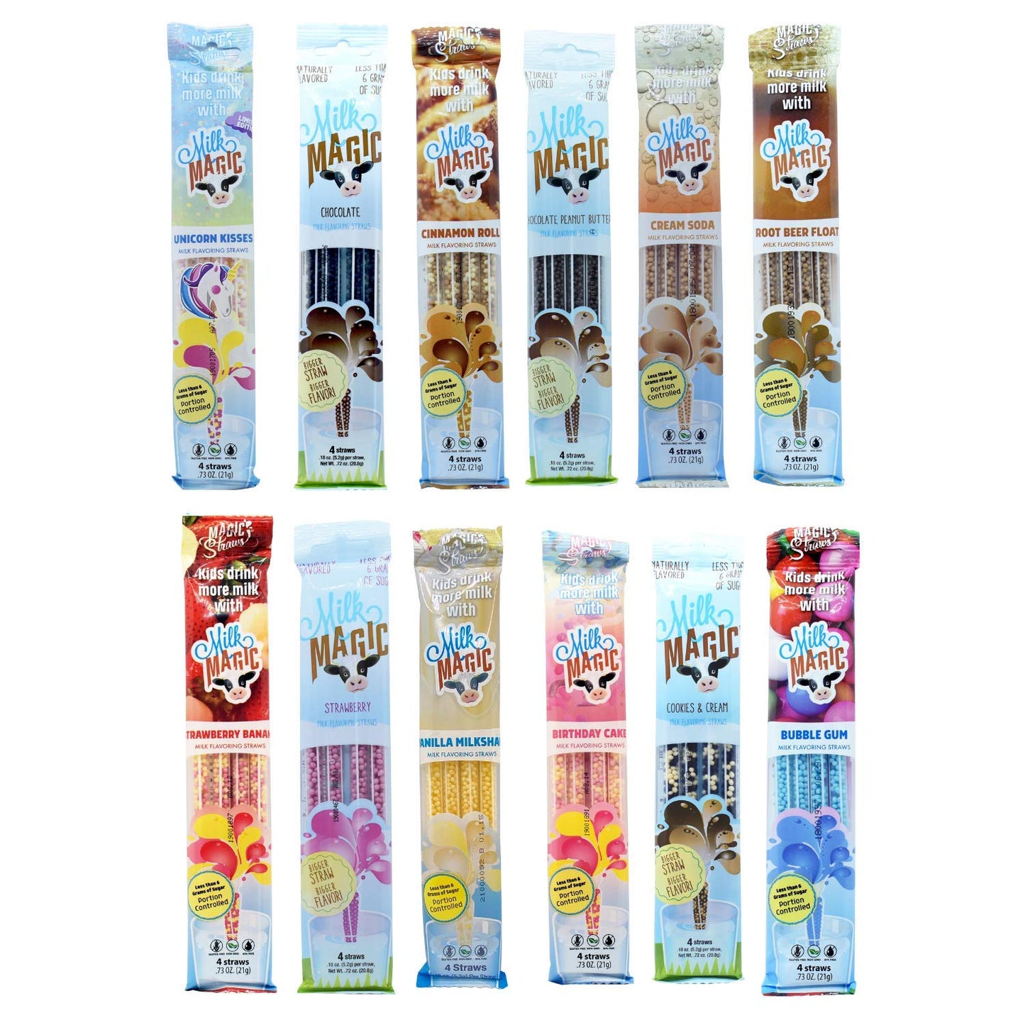 Magic Milk Straws 4ct