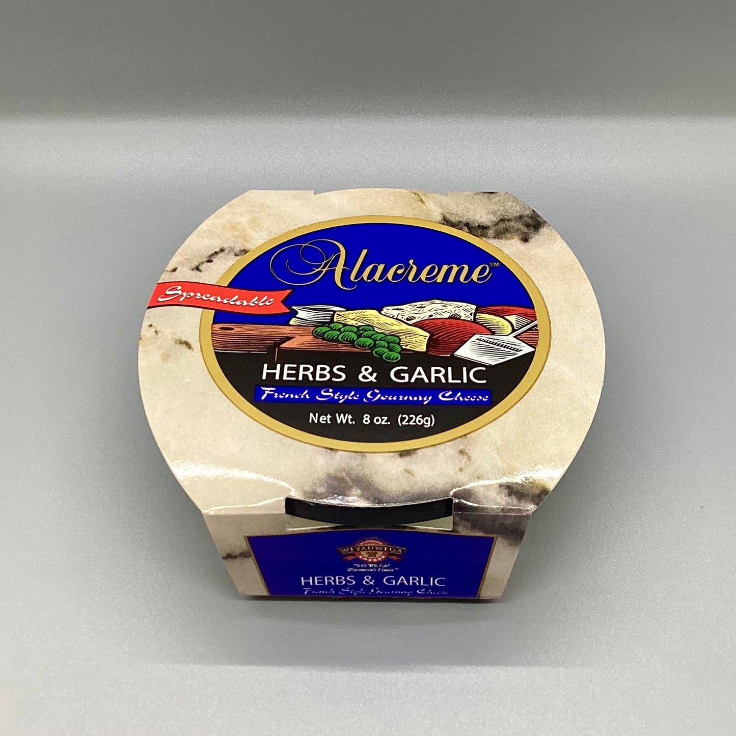 Alacreme Herbs & Garlic Spread-8 oz