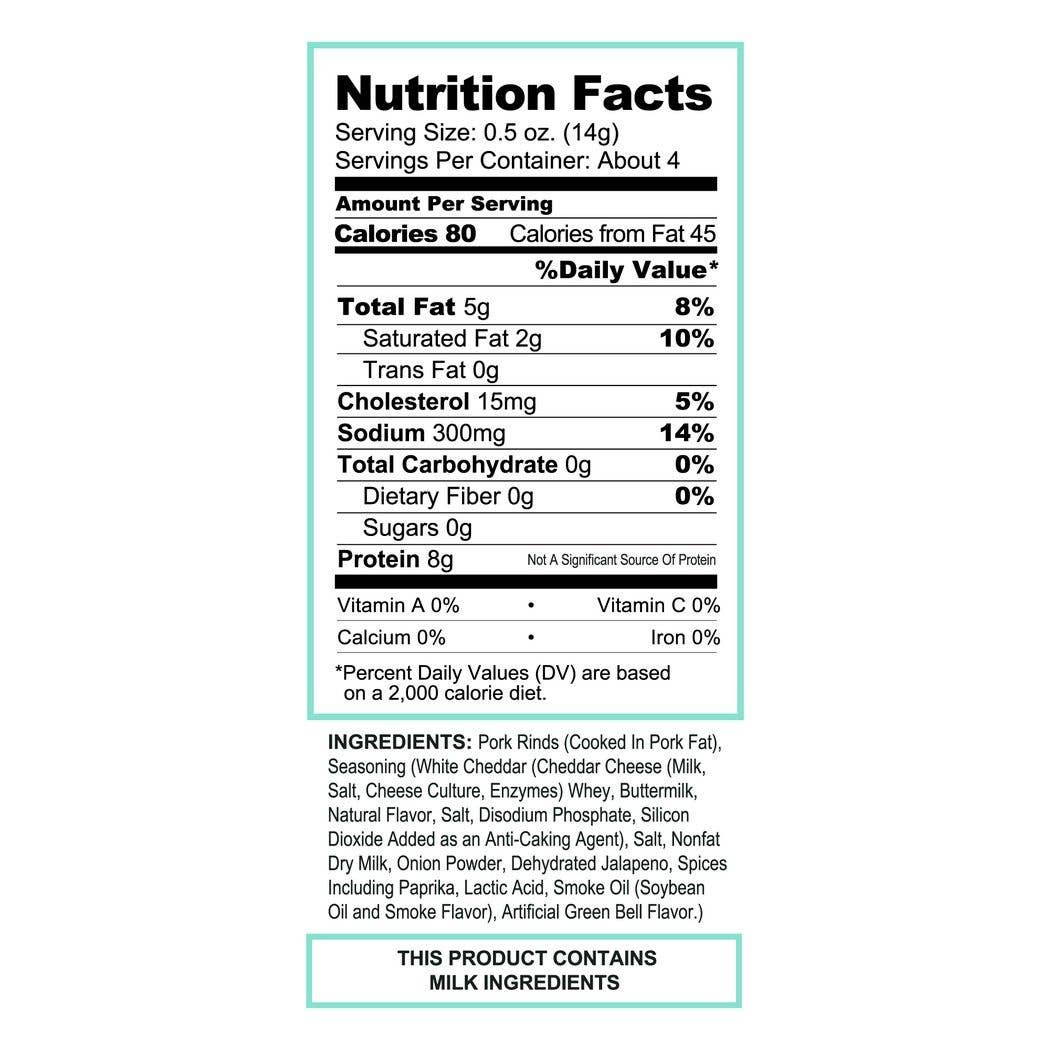 Pork King Good Smoky Jalapeno &Cheese Pork Rinds 1.75oz Bag