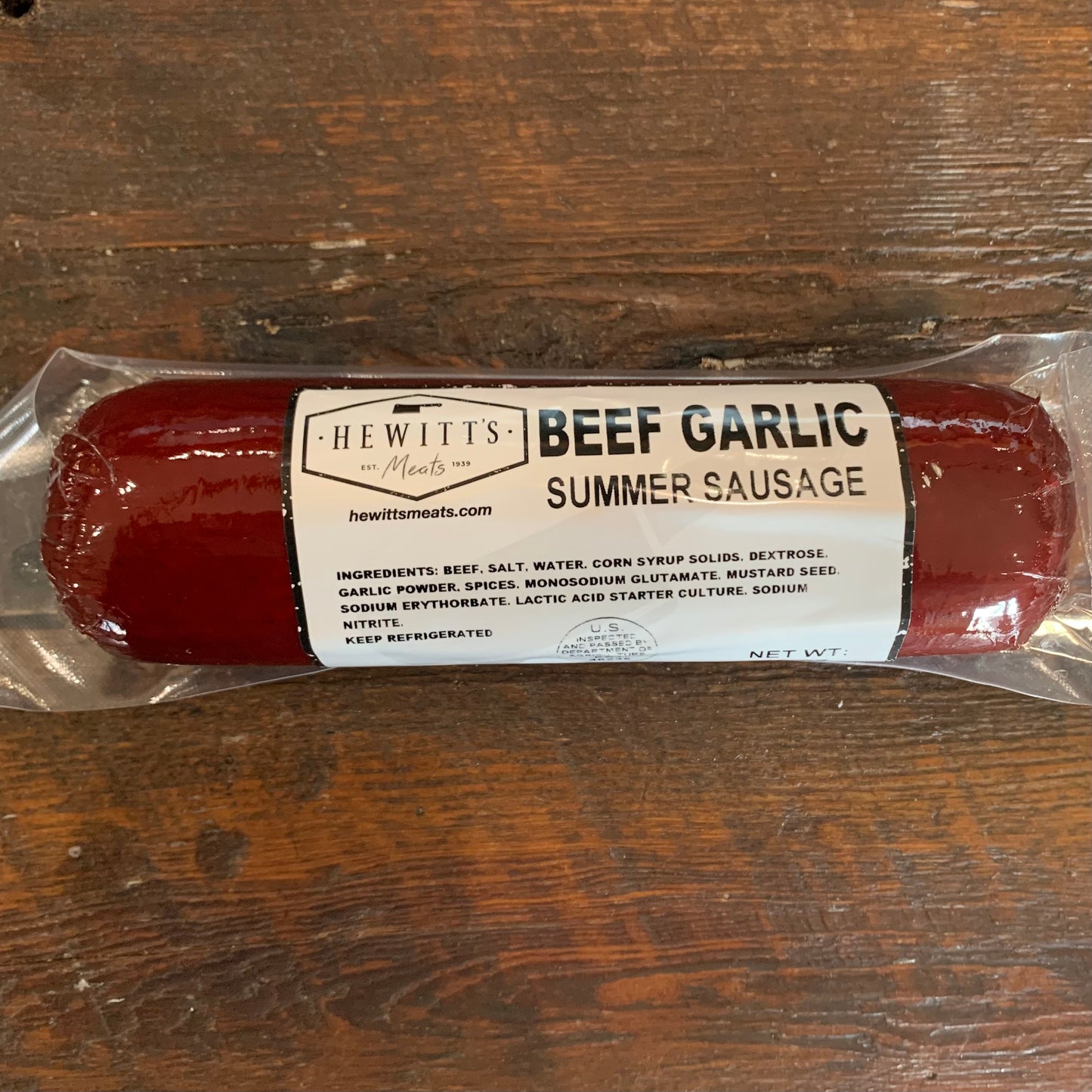 12oz Beef Garlic Summer Sausage
